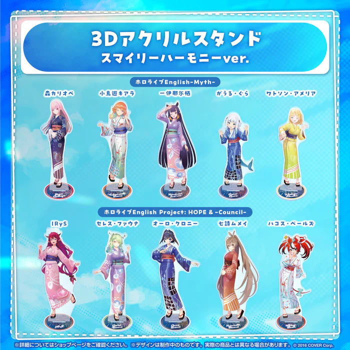 [In-stock]   Hololive 3D Acrylic Stand Smily Harmony ver.