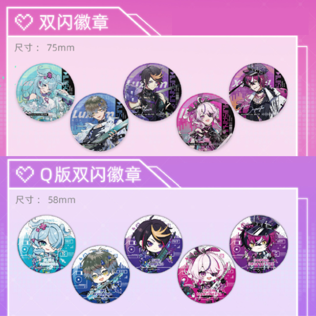 次元波板糖 × NIJISANJI EN 缶バッジ ヴォックス・アクマ にじ 次元波板糖 × NIJISANJI EN 缶バッジ ヴォックス・アクマ にじ