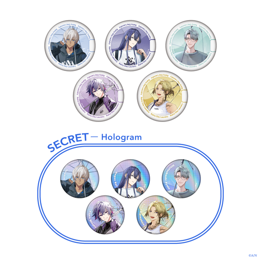 [Pre-order] Nijisanji 【Rainy Day Laundry】ランダム缶バッジ (徽章)