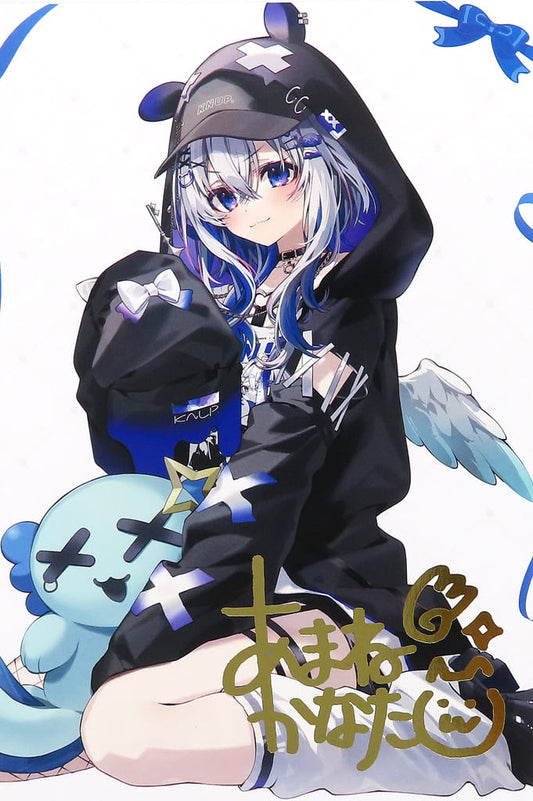 [In-stock] Hololive Amane Kanata 4th Anniversary Celebration - Bonus only : Postcard with a duplicated foil-stamped autograph from Amane Kanata. 