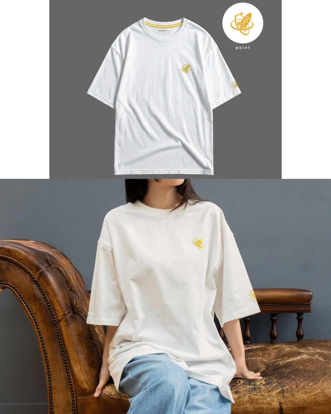 「預訂」 Weather Planet official T-shirt (雨海ルカ/天晴ひなた)
