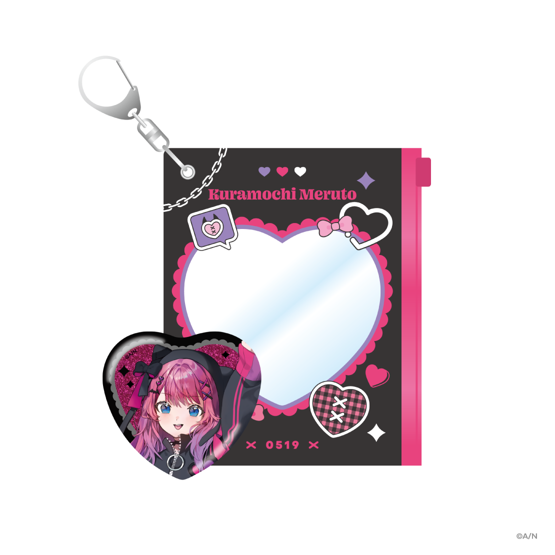 [Pre-order] Nijisanji 【Devilish Nightmare】ハート缶バッジ ＆ケースカバー (Heart-Shaped Jacket & Box)