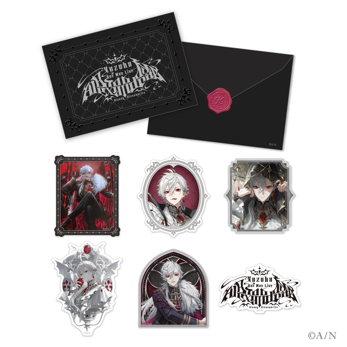 [預訂] Nijisanji 【葛葉 ワンマン LIVE】封筒入りステッカー (裝有信封的貼紙套裝)セット【Kuzuha One-Man Live Bloody Alexandrite】