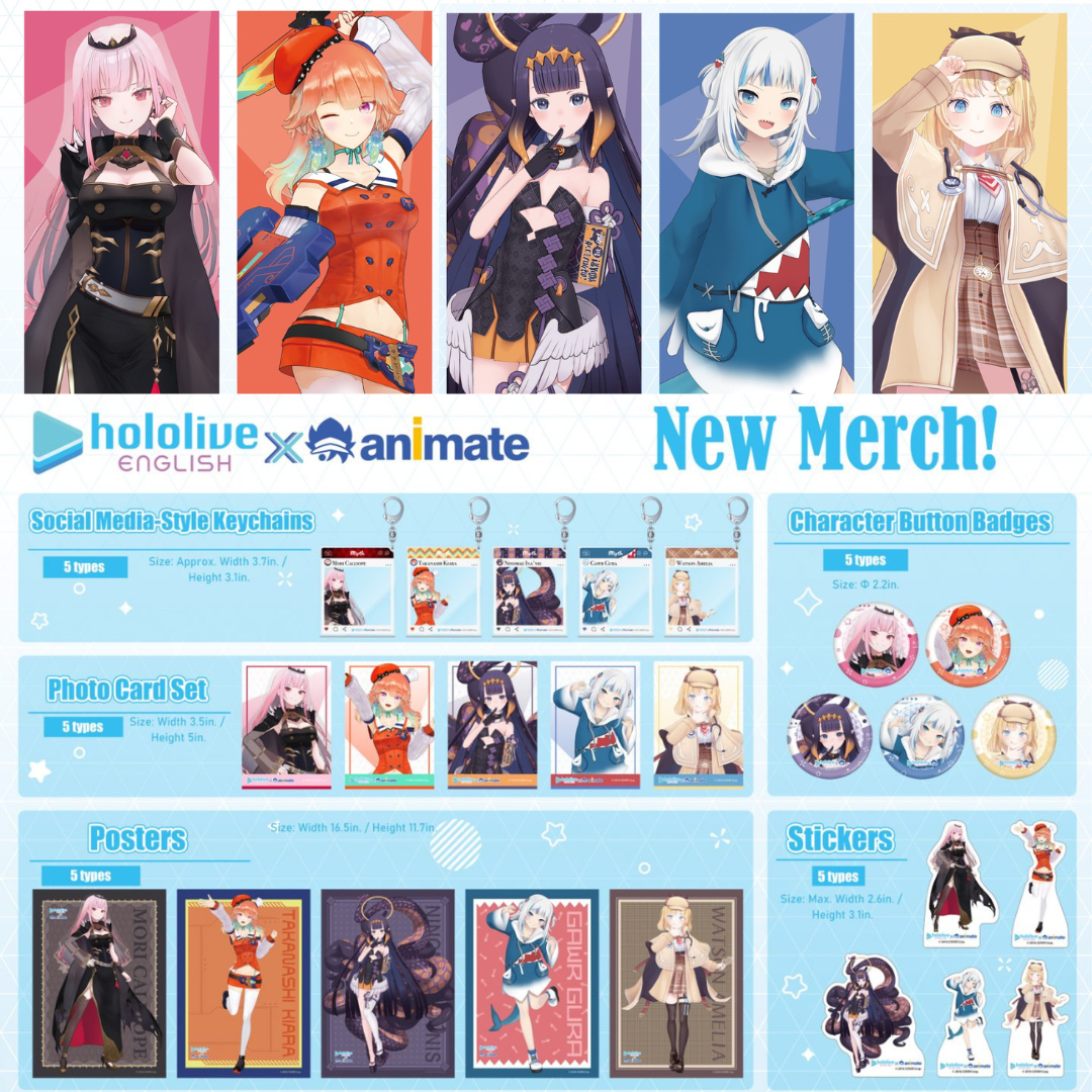 [In-stock]  Hololive English × animate oversea limited Goods