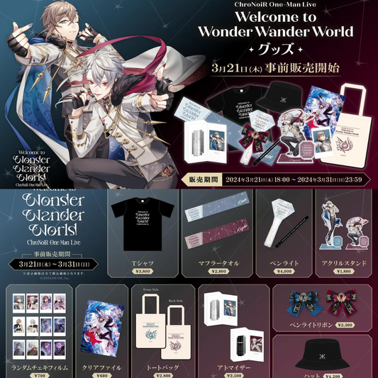 [In-stock]  Nijisanji ChroNoiR One-Man Live "Welcome to Wonder Wander World" Goods