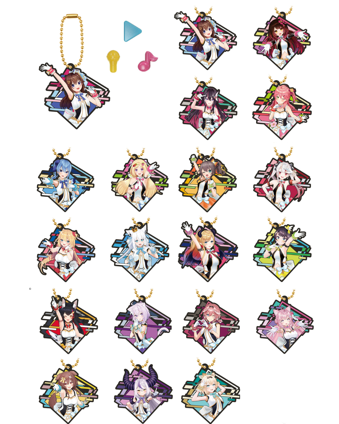 [pre-order]  Hololive ラバマスARTグミ 1 box 12 packs (Random Rubber KeyChain + gummy candy)
