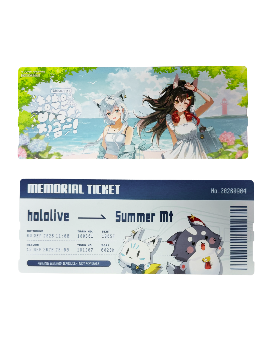 [In-stock] hololive  [Summer MT POP-UP STORE] Korea Event Merchandise - 白上フブキ (Shirakami Fubuki) / 大神ミオ (Ookami Mio)