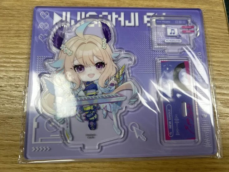!特價!「現貨」【NIJISANJI EN × 次元波板糖 2024 電音系列 】Q版亞克力立牌- Alban Knox/ Vox Akuma/Enna Alouette