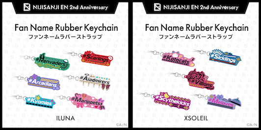 [In-stock]  NIJISANJI EN 2nd Anniversary Goods Fan name Rubber KeyChain