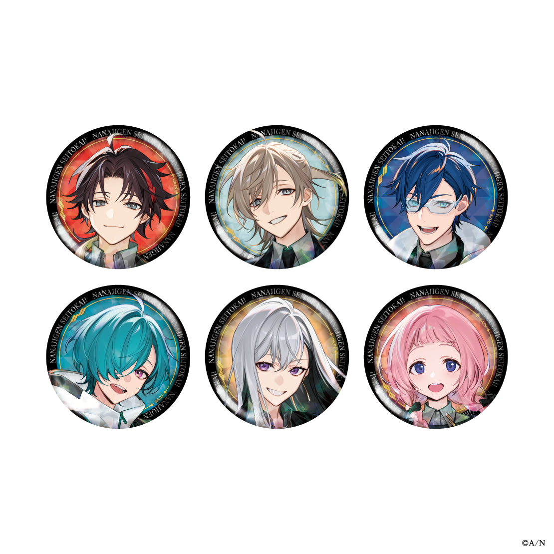 [預訂] Nijisanji 【劇場版 七次元生徒会！】ランダム缶バッジ(隨機襟章)