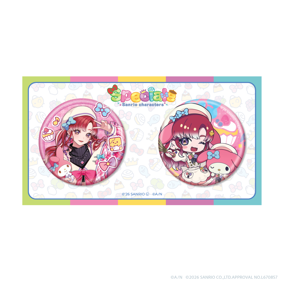 [預訂] Nijisanji 【Speciale×サンリオキャラクターズ】キラキラ缶バッジセット(閃襟章set)