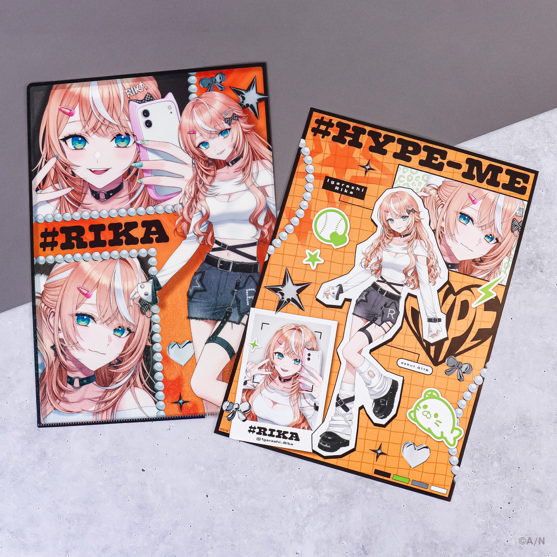[Pre-order] Nijisanji 【#HYPE-ME】ラメクリアファイル ＆ミニポスター (A4 File & Mini Poster)