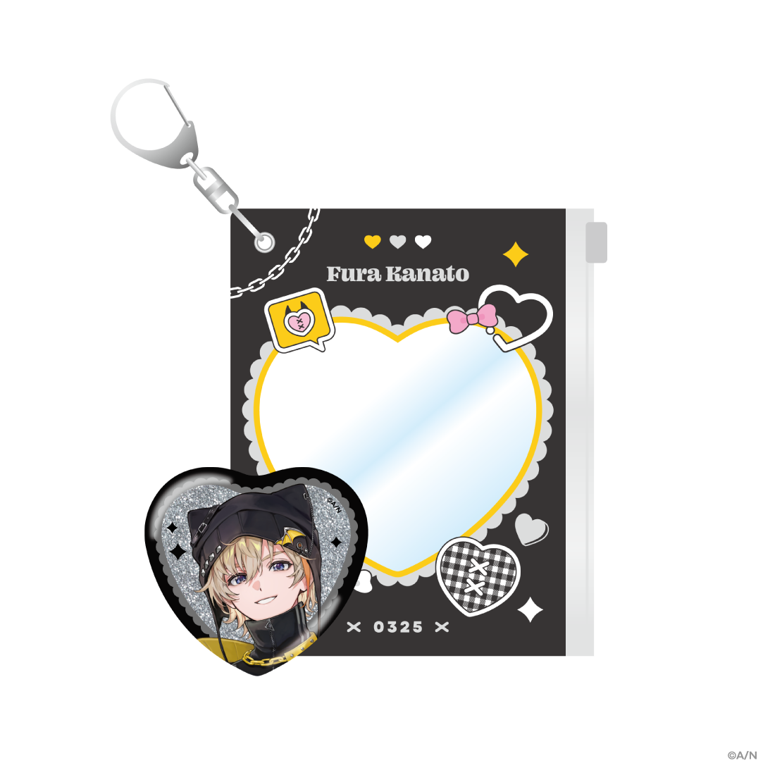 [Pre-order] Nijisanji 【Devilish Nightmare】ハート缶バッジ ＆ケースカバー (Heart-Shaped Jacket & Box)