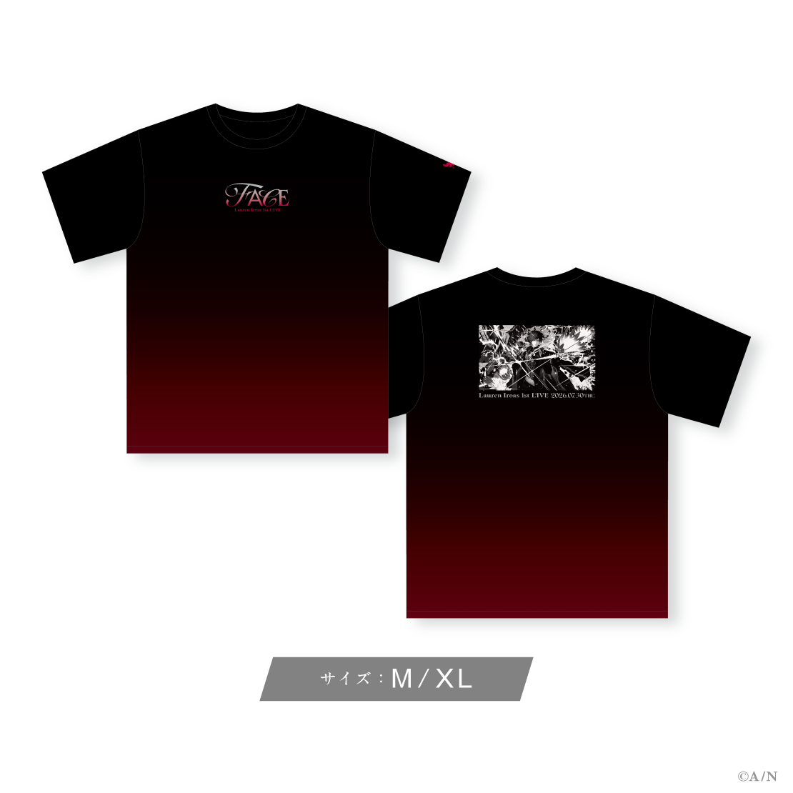 [預訂] Nijisanji 【ローレン 1st LIVE】Tシャツ (T恤)【ローレン・イロアス 1st LIVE “FACE”】
