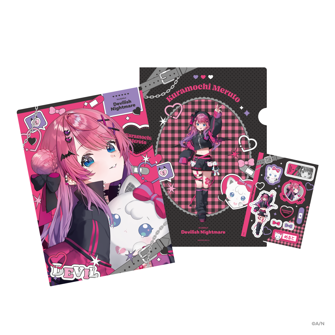 [預訂] Nijisanji 【Devilish Nightmare】クリアファイル ＆ステッカーシート(透明資料夾&貼紙)