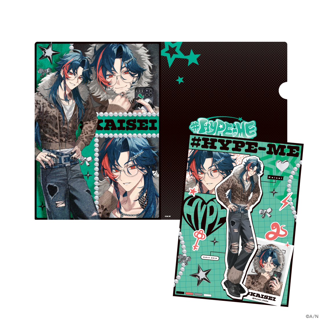[Pre-order] Nijisanji 【#HYPE-ME】ラメクリアファイル ＆ミニポスター (A4 File & Mini Poster)