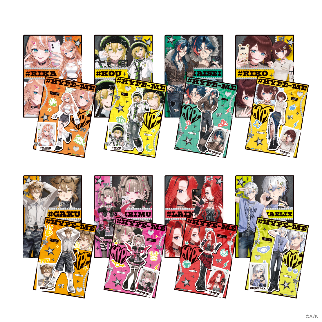 [Pre-order] Nijisanji 【#HYPE-ME】ラメクリアファイル ＆ミニポスター (A4 File & Mini Poster)