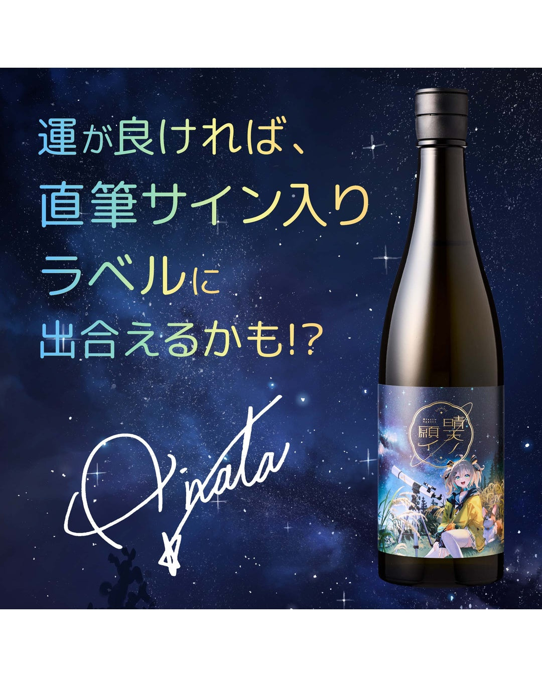 「預訂」Weather Planet 天晴ひなた(Appare Hinata) x 遠藤酒造場 日本酒 『晴天ノ願イ 720ml』