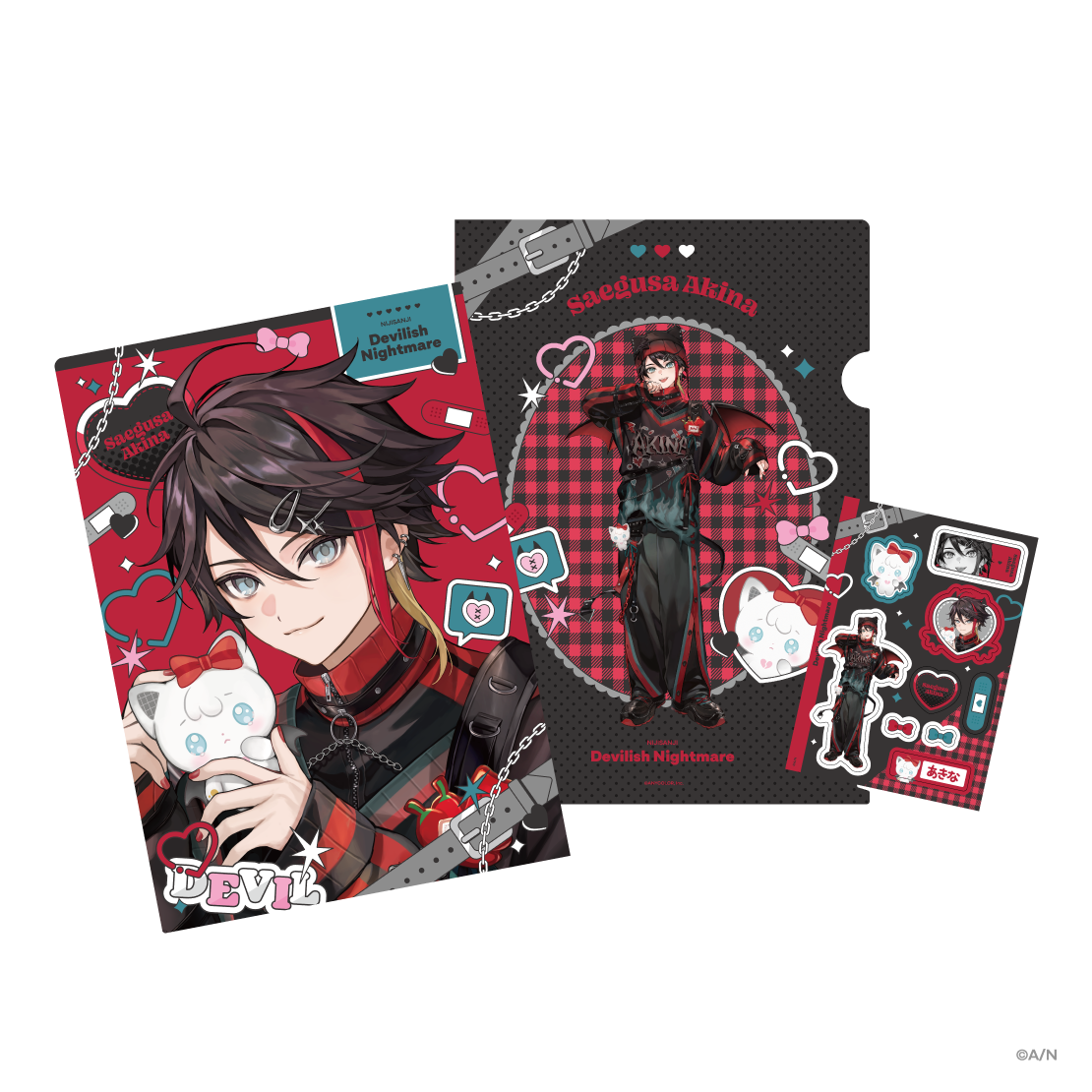 [預訂] Nijisanji 【Devilish Nightmare】クリアファイル ＆ステッカーシート(透明資料夾&貼紙)