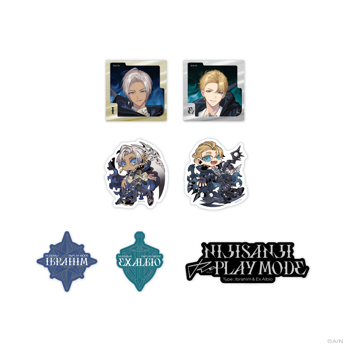 [Pre-order] Nijisanji 【Replay Mode】ブリキ缶入りステッカー セット(Sticker Set for Tin Can)