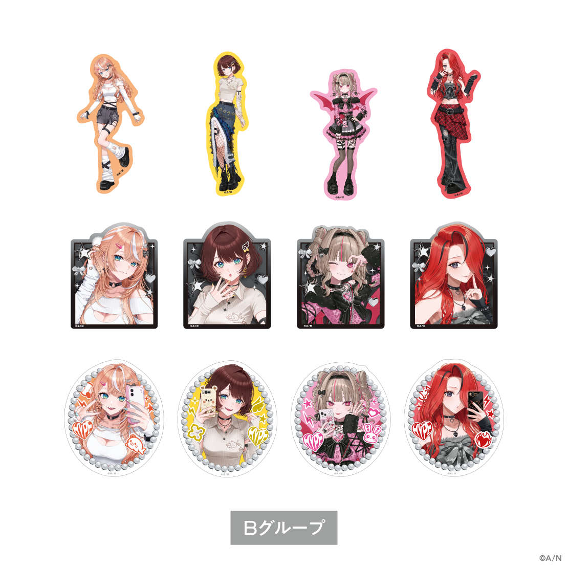 [Pre-order] Nijisanji 【#HYPE-ME】ランダムステッカー (貼紙) Bグループ (Random Stickers B Group)