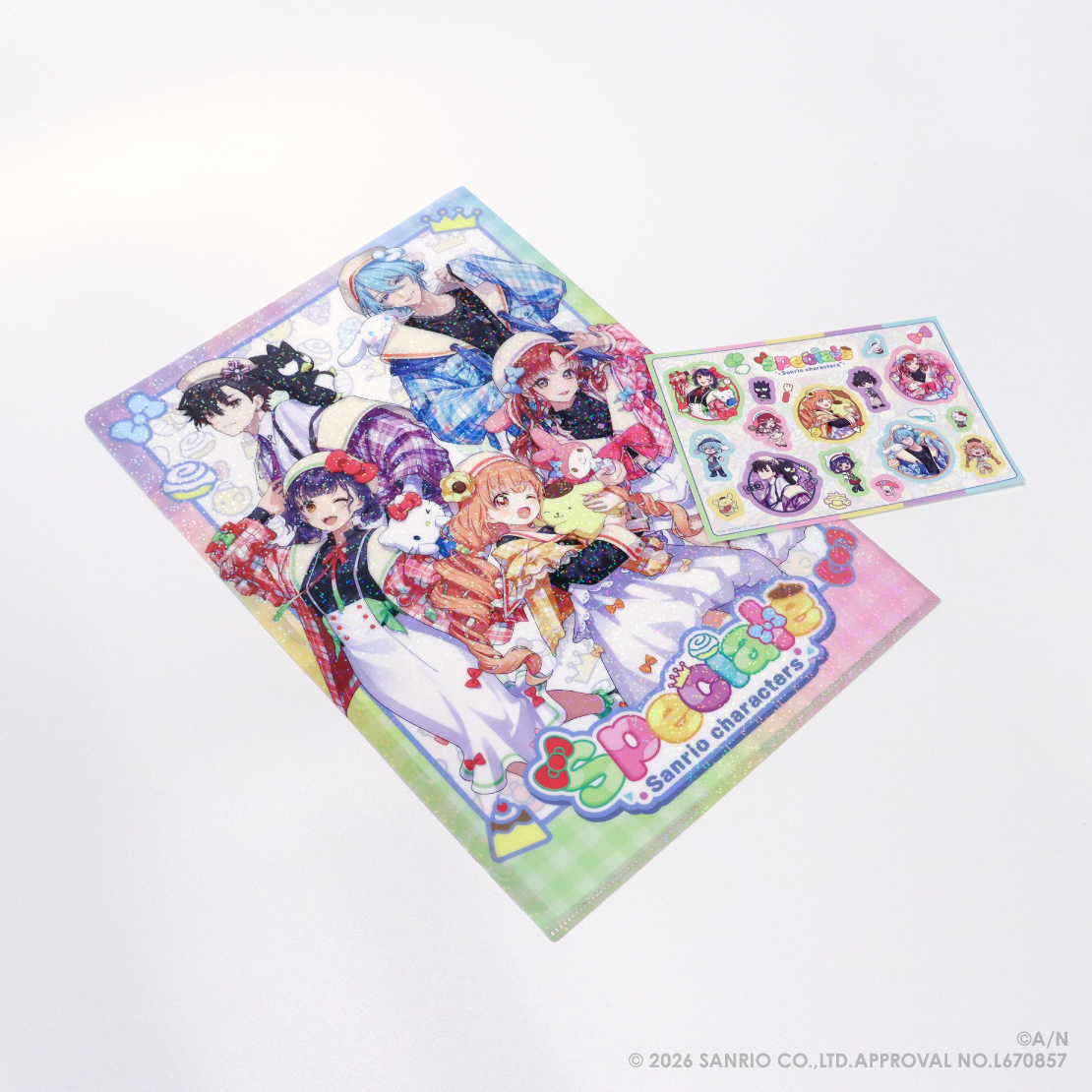 [Pre-order] Nijisanji 【Speciale×サンリオキャラクターズ】キラキラクリアファイル＆ステッカーセット(A4 File + Sticker Set)
