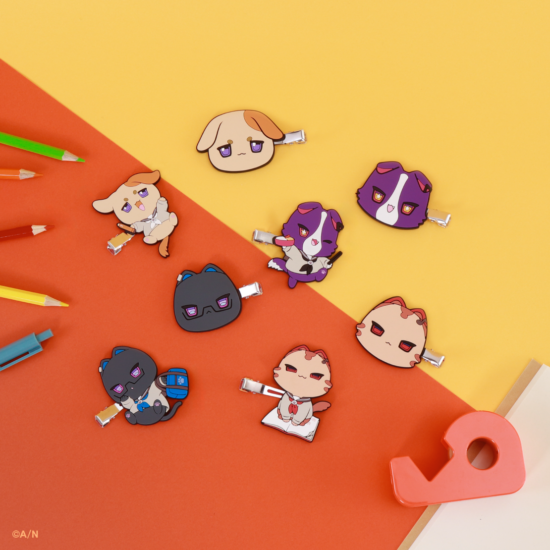 [預訂] Nijisanji 【学園ゔぉるたくしょん】ヘアクリップセット (髮夾套裝)