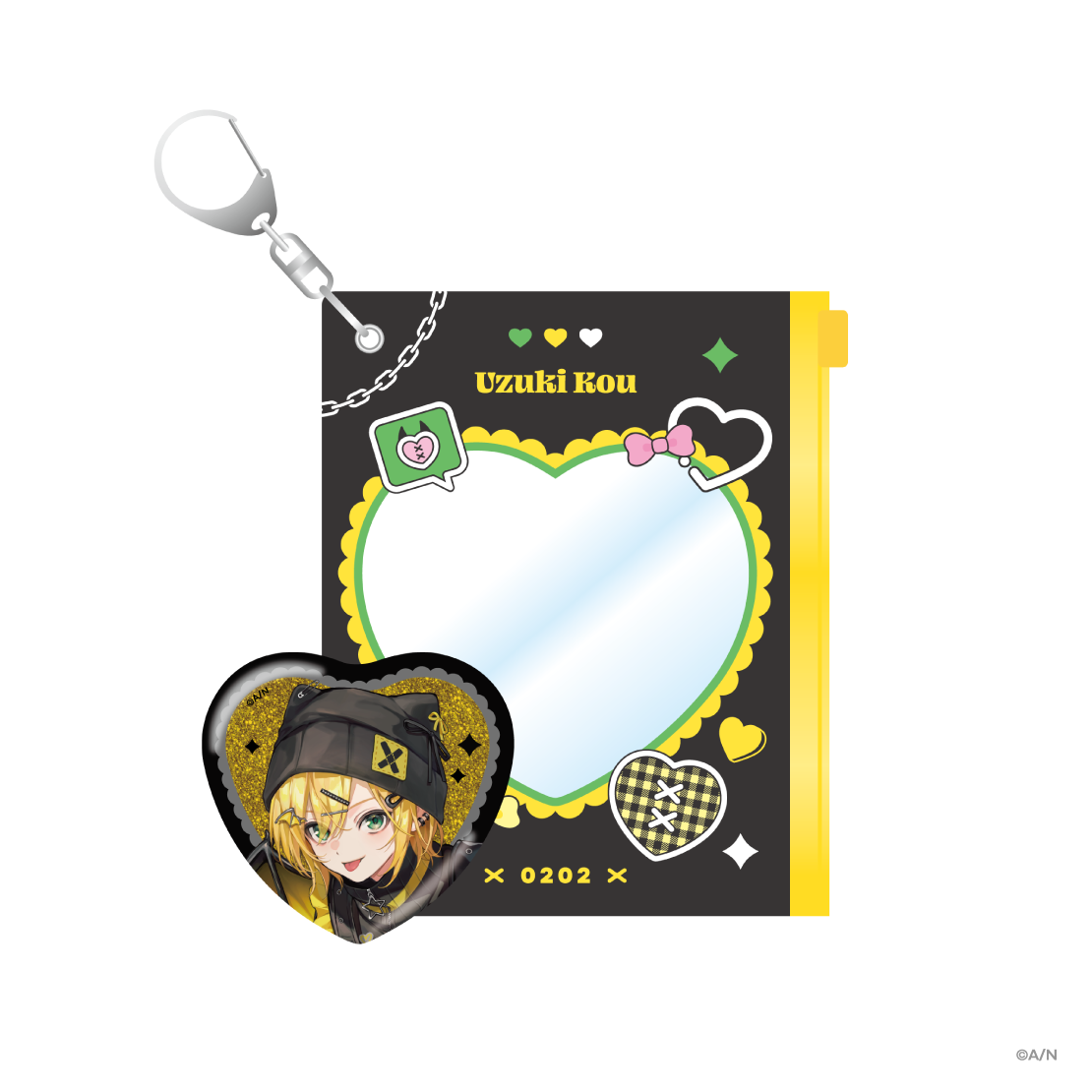 [Pre-order] Nijisanji 【Devilish Nightmare】ハート缶バッジ ＆ケースカバー (Heart-Shaped Jacket & Box)