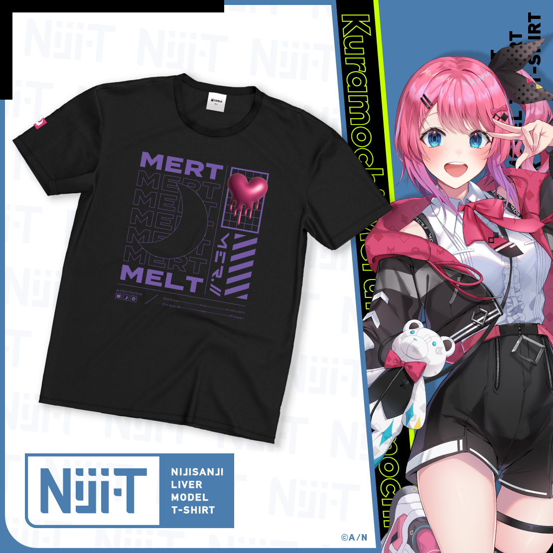 [Pre-order] Nijisanji 【12th NijiT】T-shirt 倉持めると (Kuramochi Meruto)