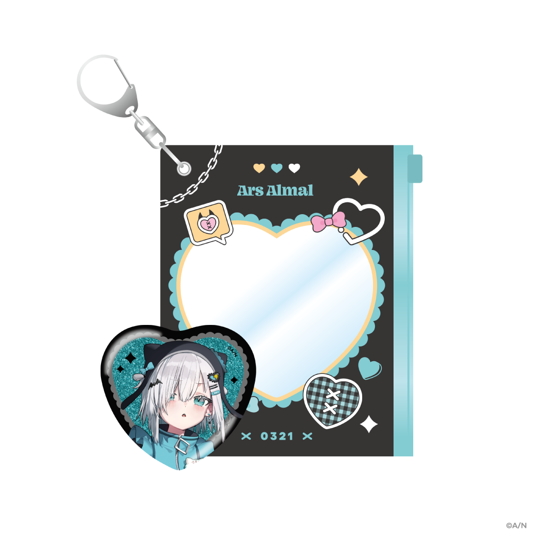 [Pre-order] Nijisanji 【Devilish Nightmare】ハート缶バッジ ＆ケースカバー (Heart-Shaped Jacket & Box)