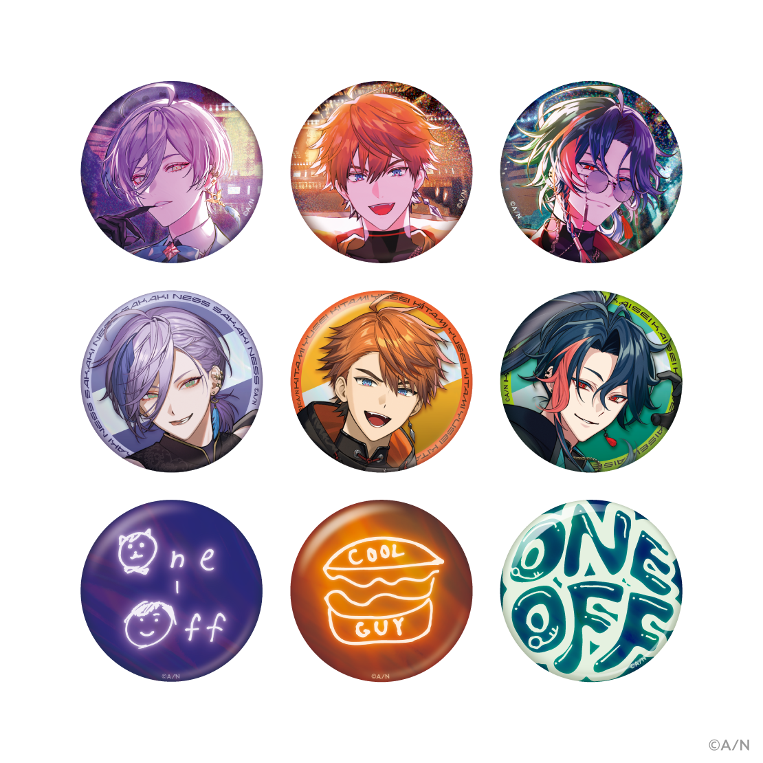 [Pre-order] Nijisanji 【3SKM 1st LIVE “One-Off”】ランダム缶バッジ (Random Badge)