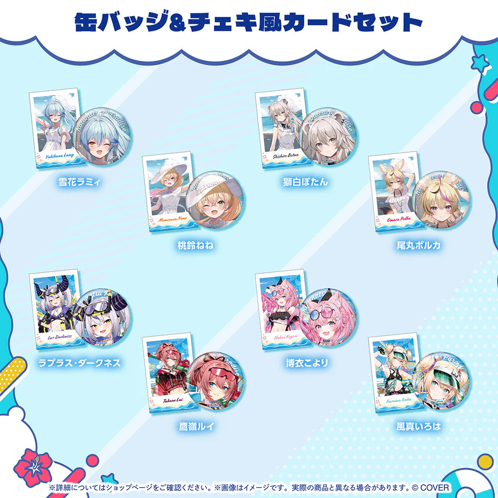 「預訂」hololive [holoNatsu Paradise Merch Vol.2] - Part.1 襟章& 相卡Set