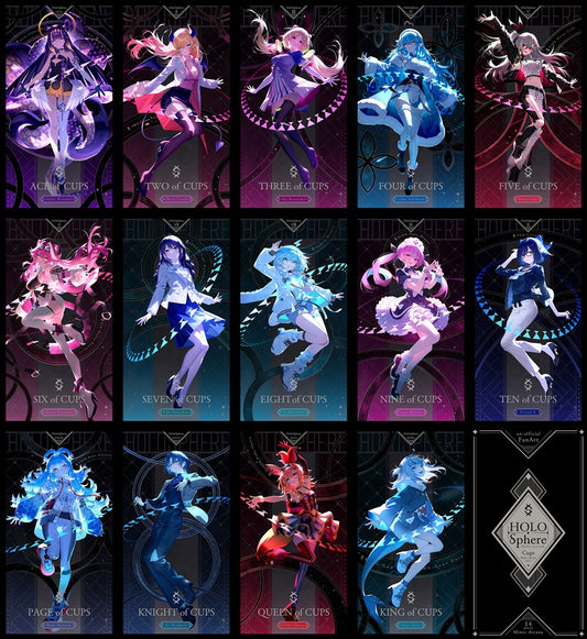 [In-stock C108]  hololive [C108] HOLO-SPHERE Foil-Stamped Tarot Cards: Minor Arcana (Cups) 14-Card Tarot Set (石原竜也) 