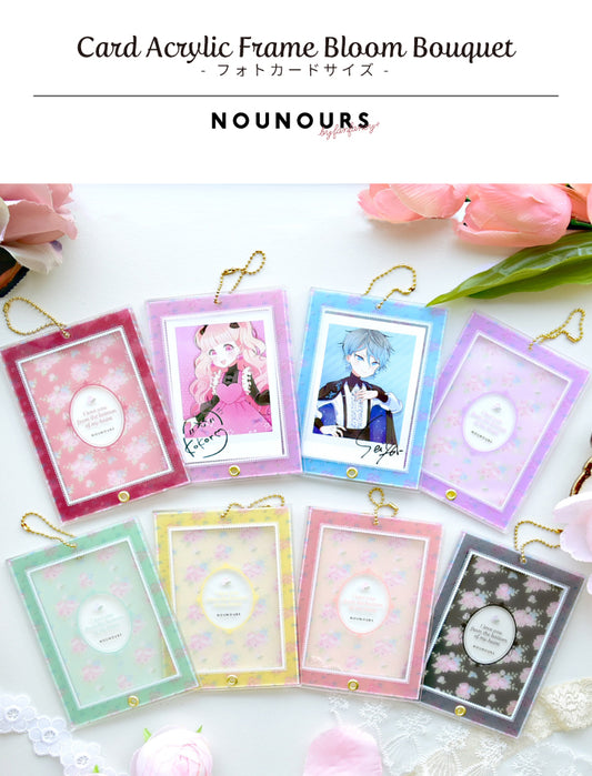「現貨」[Fukuya] - photo card 復古花花亞克力相框 (掛件)