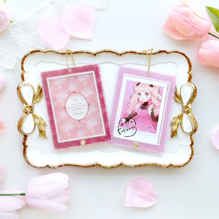 [In-stock]  [Fukuya] - photo card retro flower acrylic photo frame ( KeyChain )