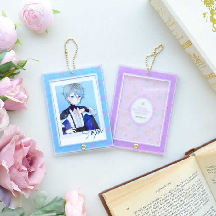 [In-stock]  [Fukuya] - photo card retro flower acrylic photo frame ( KeyChain )