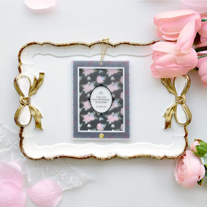 [In-stock]  [Fukuya] - photo card retro flower acrylic photo frame ( KeyChain )