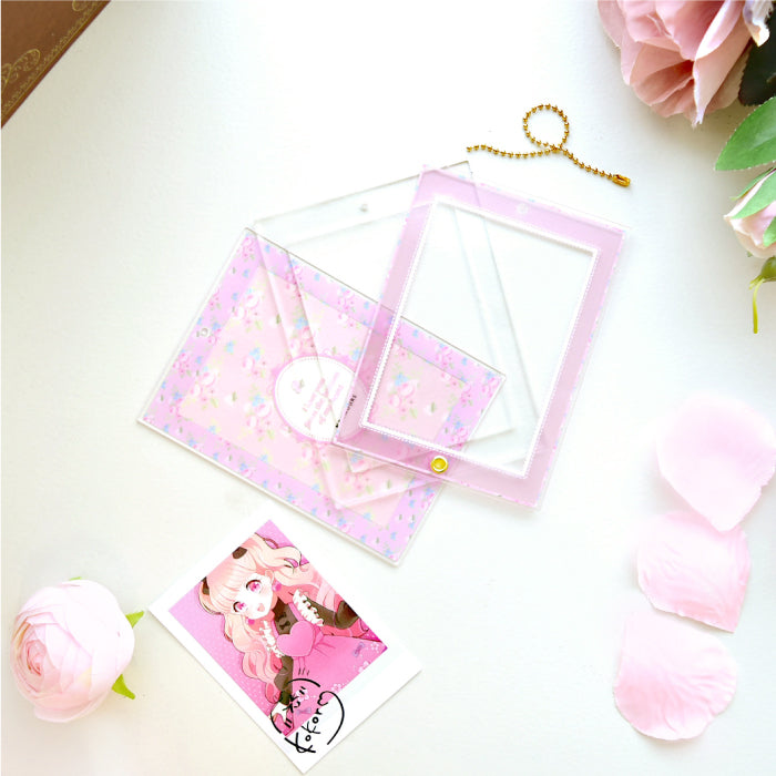 [In-stock]  [Fukuya] - photo card retro flower acrylic photo frame ( KeyChain )