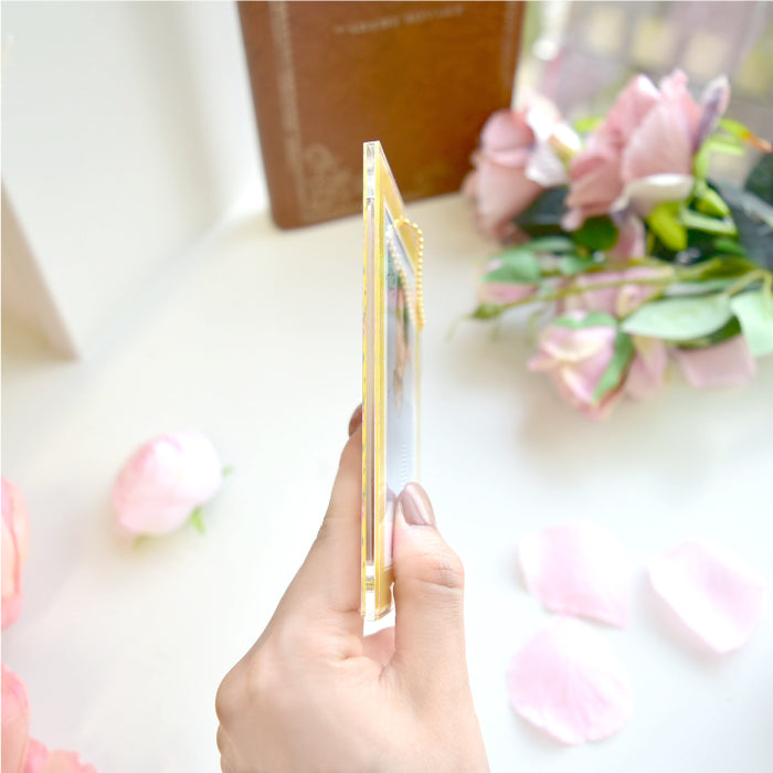 [In-stock]  [Fukuya] - photo card retro flower acrylic photo frame ( KeyChain )