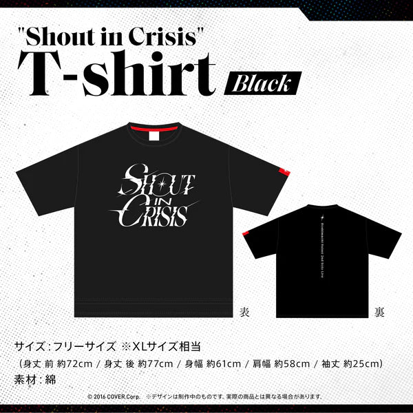 [In-stock]  Hololive " Hoshimachi Suisei 2nd Solo Live" Shout in Crisis "T-shirt