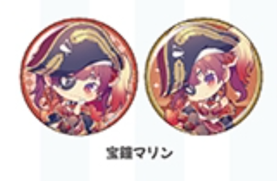 [In-stock] HoloLive x Pasela Collaboration Cafe - Houshou Marine 宝鐘マリン Q ver. badge