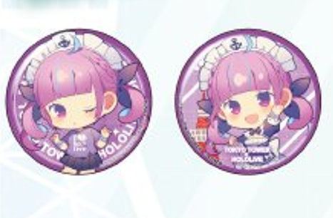 [In-stock] HoloLive x Pasela Collaboration Cafe -  Minato Aqua 湊あくあ Q version Badge