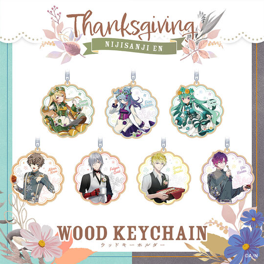 [In-stock]  Nijisanji  【Thanksgiving】 Wood KeyChain